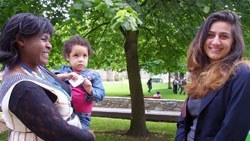 Liv Nathan (pictured on right), with Dr Maggie Aderin-Pockock MBE, a space scientist (pictured on left)
