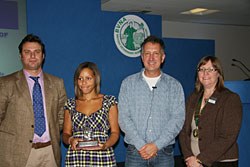Christian Bamber, Blue Cross director of service delivery; Vania Brasseleur veterinary nurse of the year 2009; Mark Carwardine, zoologist and presenter of the BBC2 series ‘Last chance to see’ and Bonny Millar, BVNA President