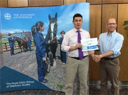 Ceva Animal Health has donated £3,000 to the Royal Dick School of Veterinary Studies (Edinburgh University) to help fund a student-led project on antimicrobial resistance (AMR).