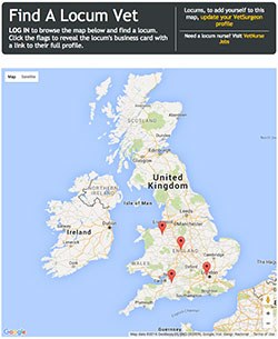VetSurgeon Jobs has launched the VetSurgeon Locum Map, a free new service designed to help connect veterinary practices with locum vets. 