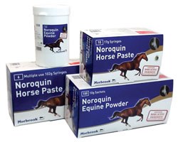 Norbrook Laboratories has launched powder and paste versions of Noroquin, its glucosamine-based supplement range, for horses.