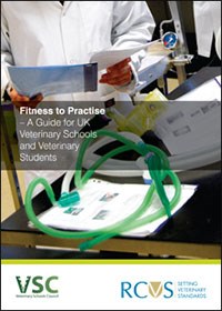 The RCVS has published Fitness to Practise - A Guide for UK Veterinary Schools and Veterinary Students, a guide for veterinary students which aims to introduce them to the concept of fitness to practise and help prepare them for professional life.