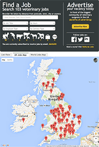 VetSurgeon Jobs Map