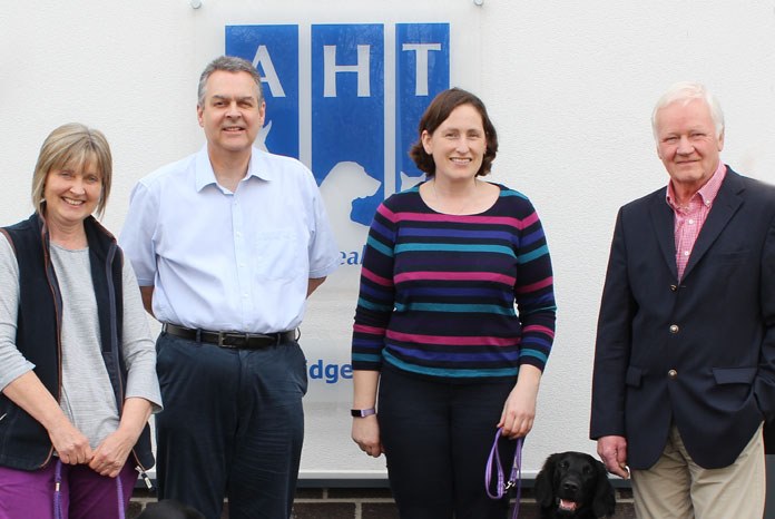 Photo: Liz Branscombe, Dr Mike Starkey and Dr Anna Hollis of AHT and Brian Jones of FCRS Rescue, Rehousing and Welfare.