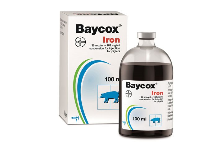 Bayer has announced the launch of Baycox Iron (36 mg/ml toltrazuril plus 182 mg/ml gleptoferron) suspension for injection for piglets across Europe.