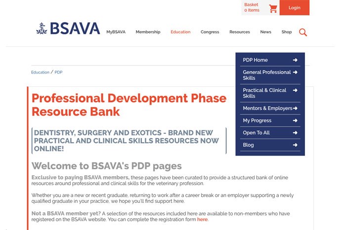 The BSAVA has added the first learning resources in dentistry, exotics and surgery to its free online CPD bank, matched to the RCVS Professional Development Phase (PDP) competences.