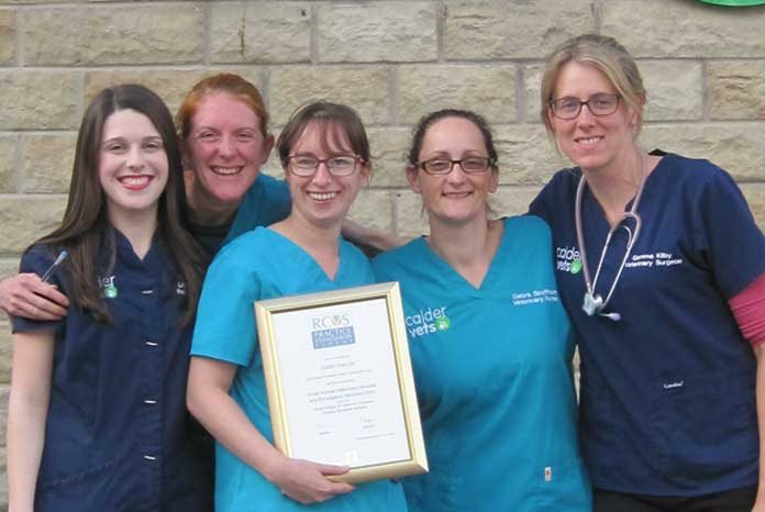 Calder Vets' Dewsbury animal hospital is celebrating being judged 'outstanding' in three Practice Standards Scheme awards, no less.