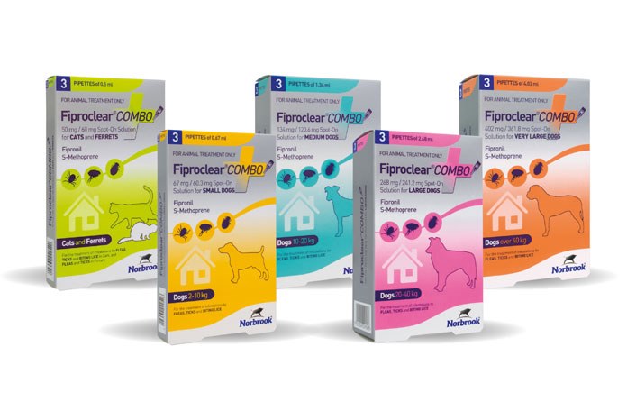 Norbrook Laboratories has launched Fiproclear Combo, a new spot on for the control and prevention of fleas, ticks and biting lice.