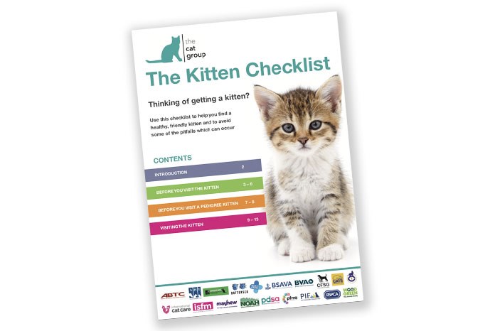 Vets asked to share Kitten Checklist with clients and breeders