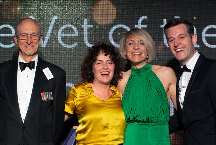 Hannah Capon MRCVS (pictured, 3rd from left), the founder of Canine Arthritis Management, has been named as the 'Chris Laurence Vet of the Year' at the Ceva Animal Welfare Awards, held at BSAVA Congress last night. 