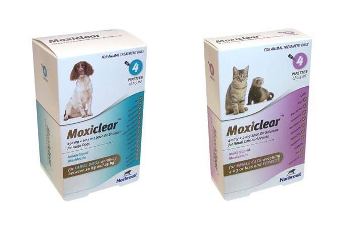 Norbrook has announced the launch of Moxiclear, a broad spectrum endectocide monthly spot-on for the treatment and prevention of parasites in dogs, cats and ferrets.