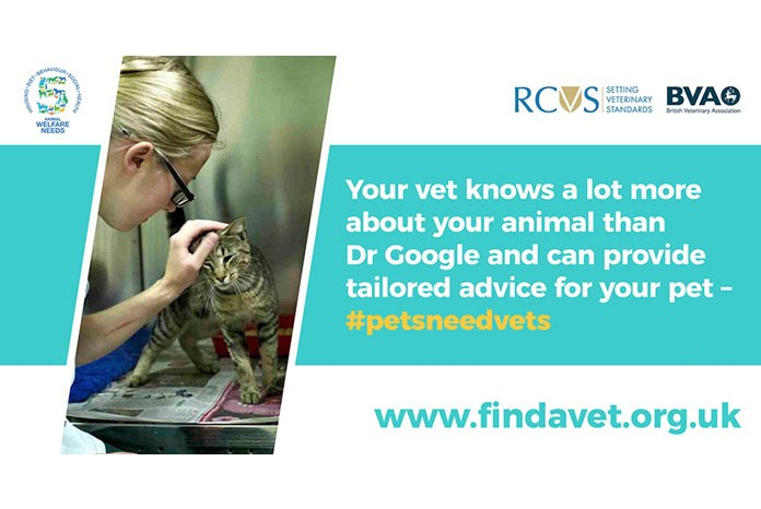 The RCVS and the BVA have launched Pets Need Vets, a social media campaign to highlight the benefits of registering a pet with a veterinary practice to the owners of the estimated 3.1 million pet dogs, cats and rabbits that have not done so.