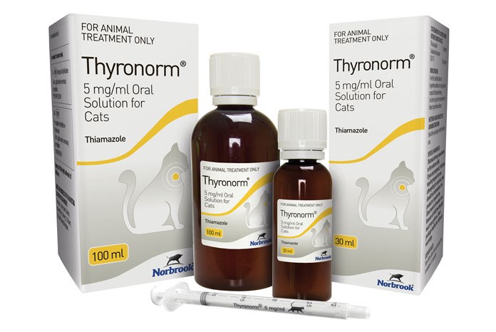 Norbrook, maker of Thyronorm, has announced the results of a survey of 200 veterinary surgeons in which 92% said that cat owners were finding it easier to treat their pet's hyperthyroidism with a liquid than a tablet.