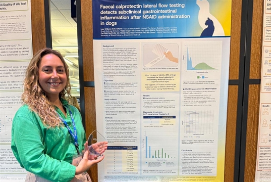 Poster prize goes to study of hidden GI inflammation in dogs on long-term NSAIDs
